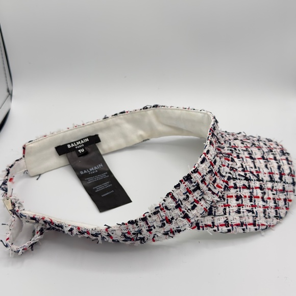 Balmain Red/White/Black Visor - Stylish Accessory for Resale - Picture 3 of 5